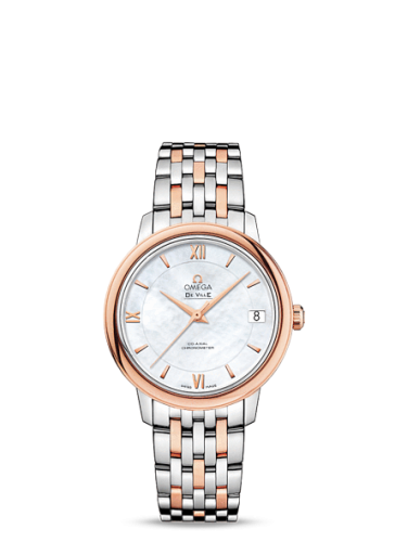 Omega De Ville Prestige Co-Axial 32.7 Stainless Steel / Red Gold / MOP / Bracelet